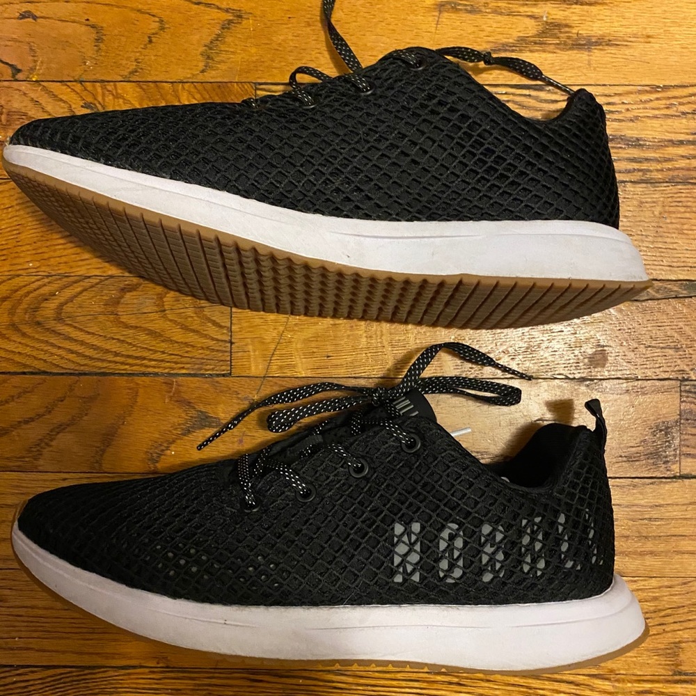 Men’s NoBull Black/White Mesh Running Sneakers